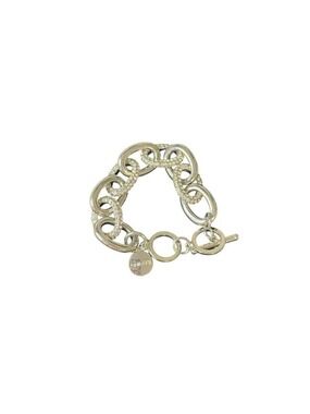 Women's Chico’s Silver & Clear Rhinestone Chain Bracelet One Size